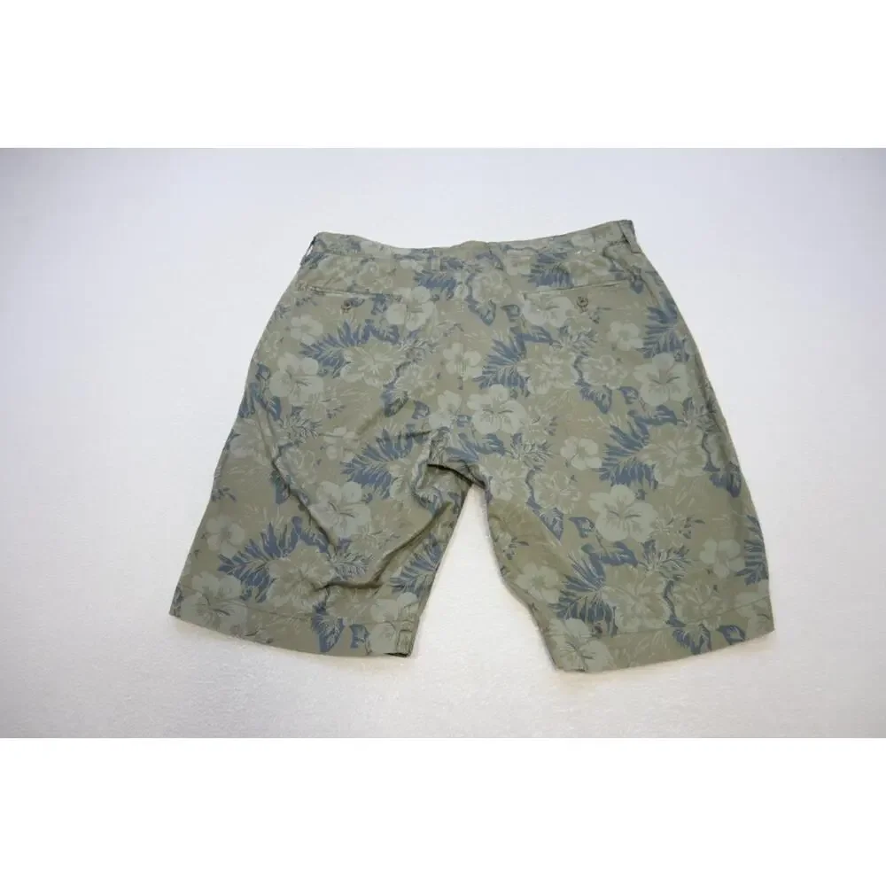 J Crew‎ Rivington Khaki Chino Shorts Green Floral 11